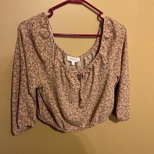 NWT pink rose large blouse